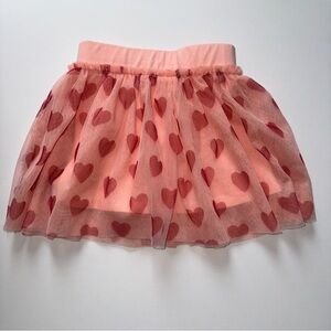 Holly & Bloom - Pink Heart Tulle Skirt - Size 2